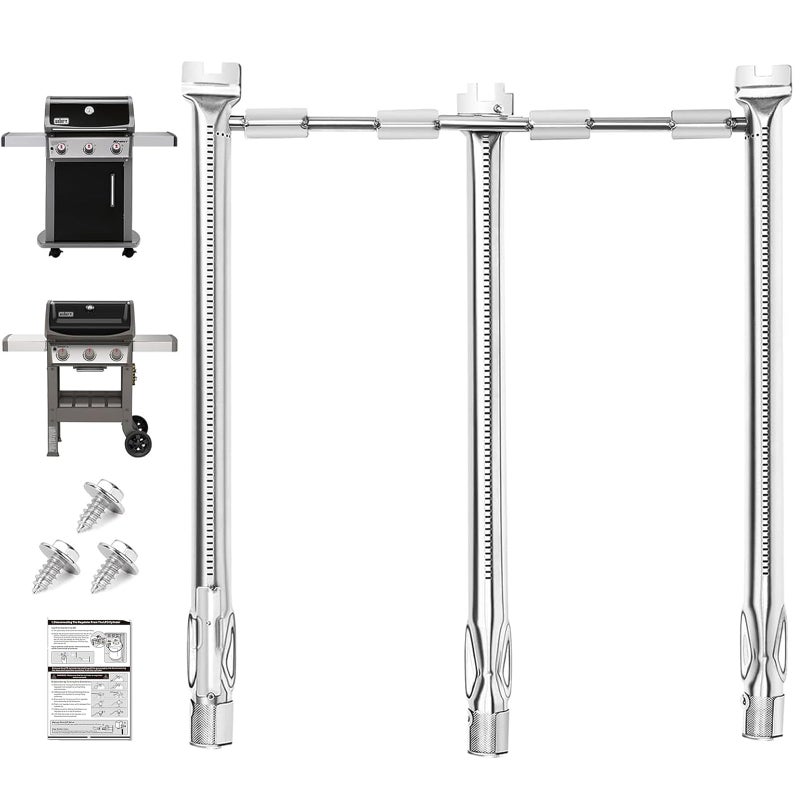 Utheer 69787 Grill Burner Replacement for Weber Spirit and GS4 Spirit II 300 Series, Spirit E310 E320 S310 S320 E330 S330 Gas Grills, 18 Inch 304 Stainless Steel Grill Burner for Weber Spirit II E-310 - Image 1
